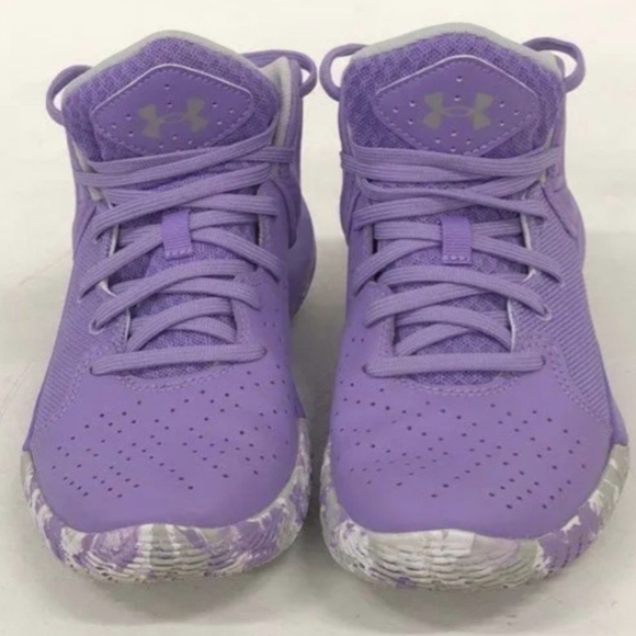Under Armour Jet '21 GS 'Vivid Lilac' Unisex Sneakers Size 6.5Y Like New $120 - Picture 1 of 5